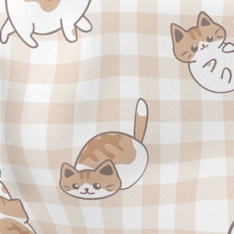 Cute And Lively Cat Stretch Ponte