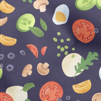 Hand Drawn Fresh Vegetables Micro Fleece