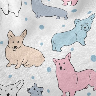 Colorful Simple Corgi Minky