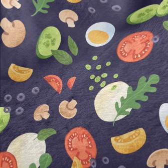 Hand Drawn Fresh Vegetables Minky