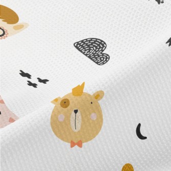 Cute Animal Heads Piqué