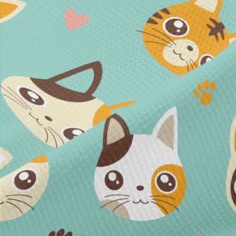 Cute And Charming Cat Piqué