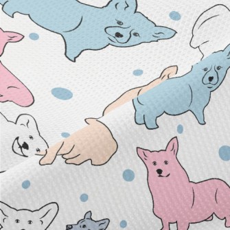 Colorful Simple Corgi Piqué