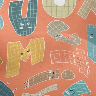 Cute And Playful English Lette Lightweight Performance Linen