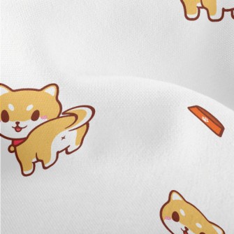 Cute And Playful Shiba Inu Lightweight Performance Linen