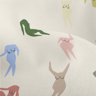Color Block Sexy Naked Woman Lightweight Performance Linen