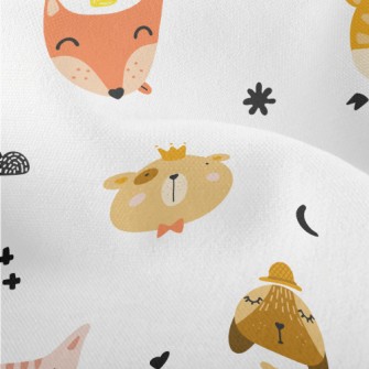 Cute Animal Heads Lightweight Performance Linen