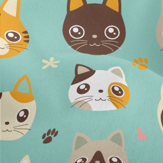 Cute And Charming Cat Lightweight Performance Linen