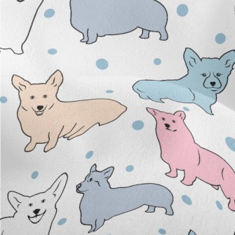 Colorful Simple Corgi Lightweight Performance Linen