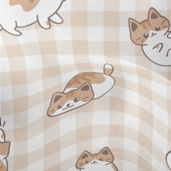 Cute And Lively Cat Lightweight Performance Linen