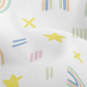 Graffiti Rainbow Stars Lightweight Performance Linen