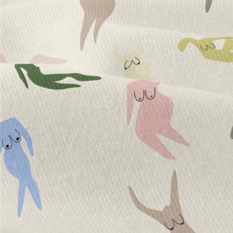 Color Block Sexy Naked Woman Modern Jersey