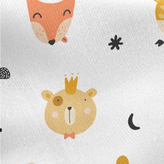 Cute Animal Heads Jersey Backed Fleece