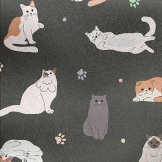 Relaxed And Comfortable Cat Jersey Backed Fleece