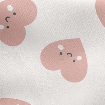 Smiling Happy Love Heart Jersey Backed Fleece