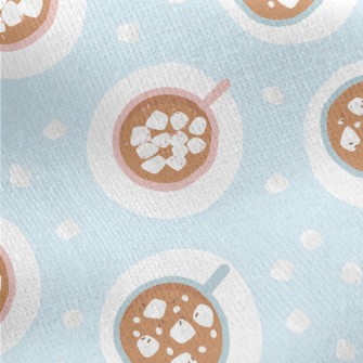 Hot Cute Marshmallow Cup Jersey Backed Fleece