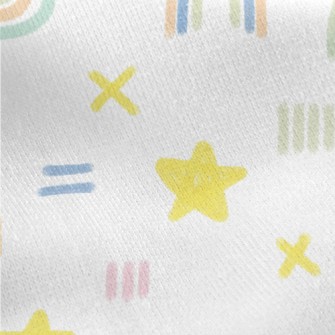 Graffiti Rainbow Stars Jersey Backed Fleece
