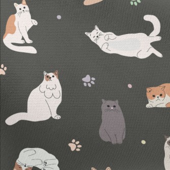 Relaxed And Comfortable Cat Pongee