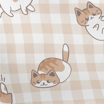 Cute And Lively Cat Pongee