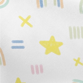 Graffiti Rainbow Stars Pongee
