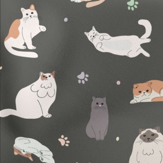 Relaxed And Comfortable Cat Lightweight Cotton Poplin