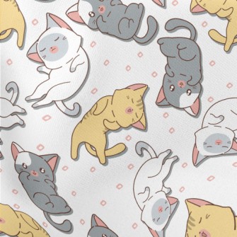 Relaxing Time Cat Lightweight Cotton Poplin