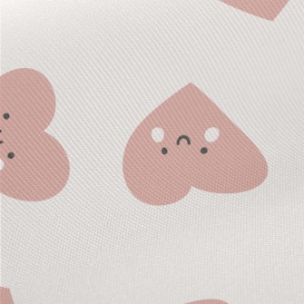 Smiling Happy Love Heart Midweight Cotton Poplin