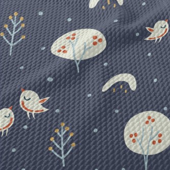 Forest Play Birds Birdseye Piqué