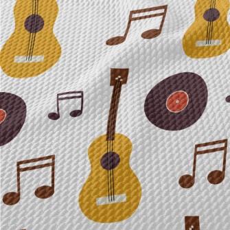 Guitar Vinyl Records Birdseye Piqué