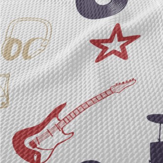 Hot Rock Music Birdseye Piqué