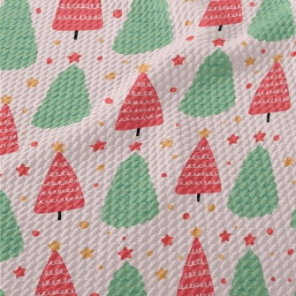 Cute Christmas Tree Birdseye Piqué