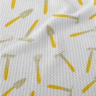 Gardening Shovel Rake Birdseye Piqué