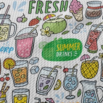Summer Refreshing Fruit Drink Birdseye Piqué