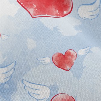 Watercolor Love Heart Wings Chiffon