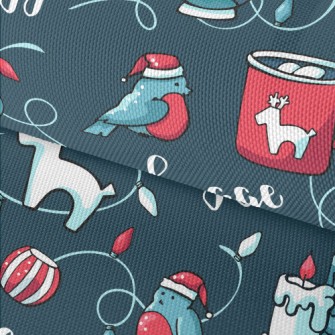 Christmas Bluebird Hot Cocoa Waterproof Oxford