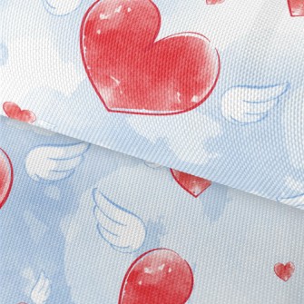 Watercolor Love Heart Wings Waterproof Oxford