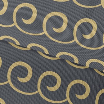 Curly Wavy Swirl Pattern Waterproof Oxford