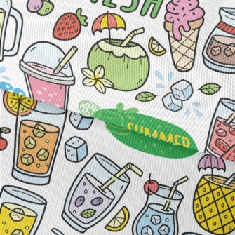 Summer Refreshing Fruit Drink Waterproof Oxford