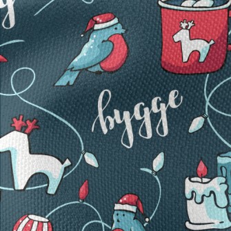 Christmas Bluebird Hot Cocoa Waterproof Canvas