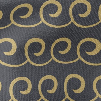 Curly Wavy Swirl Pattern Waterproof Canvas