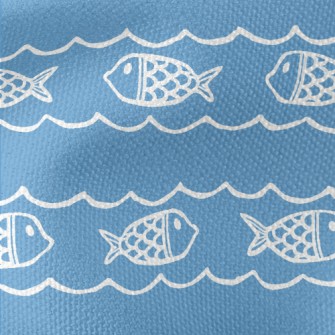 Striped Basket Fish Waterproof Canvas