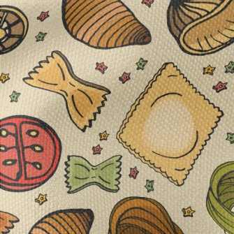 Variety Of Italian Pasta Waterproof Canvas