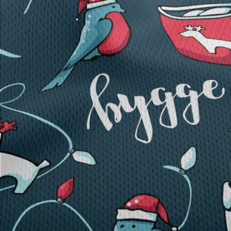 Christmas Bluebird Hot Cocoa Athletic Mesh Flat Back