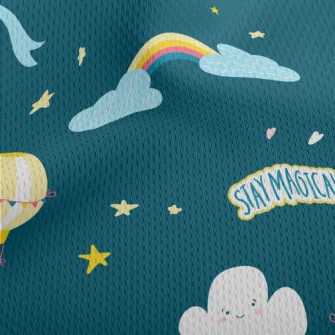 Fantasy Unicorn Castle Athletic Mesh Flat Back