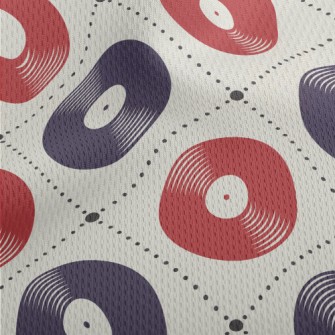 Retro Vinyl Records Athletic Mesh Flat Back