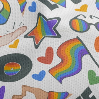 World Rainbow Day Of Love Athletic Mesh Flat Back