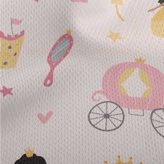 Pumpkin Carriage Princess Athletic Mesh Flat Back
