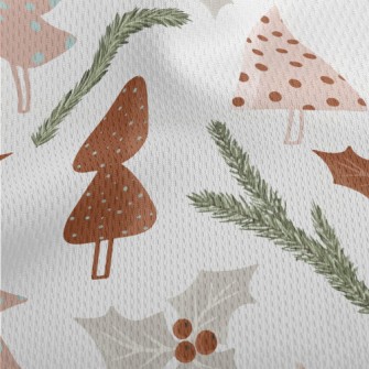 Christmas Tree Chocolate Athletic Mesh Flat Back