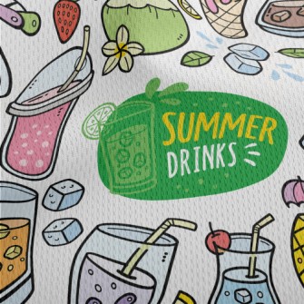 Summer Refreshing Fruit Drink Athletic Mesh Flat Back