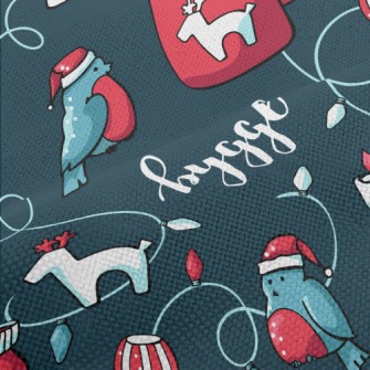 Christmas Bluebird Hot Cocoa Performance Linen